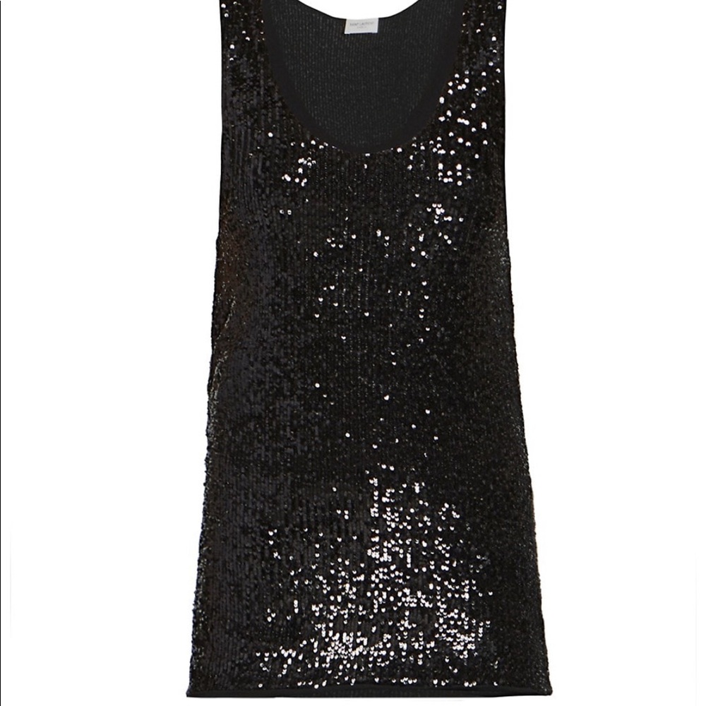 Saint Laurent sequin tank top